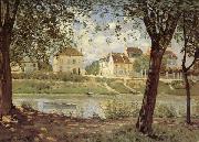 Alfred Sisley Village on the Banks of the Seine USA oil painting artist